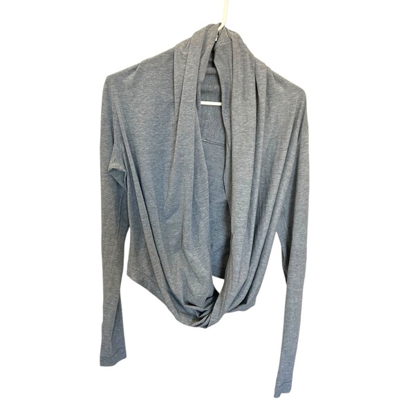 Lululemon Women’s Iconic Wrap Sweater in Grey Heather Size 4 - Picture 6 of 9
